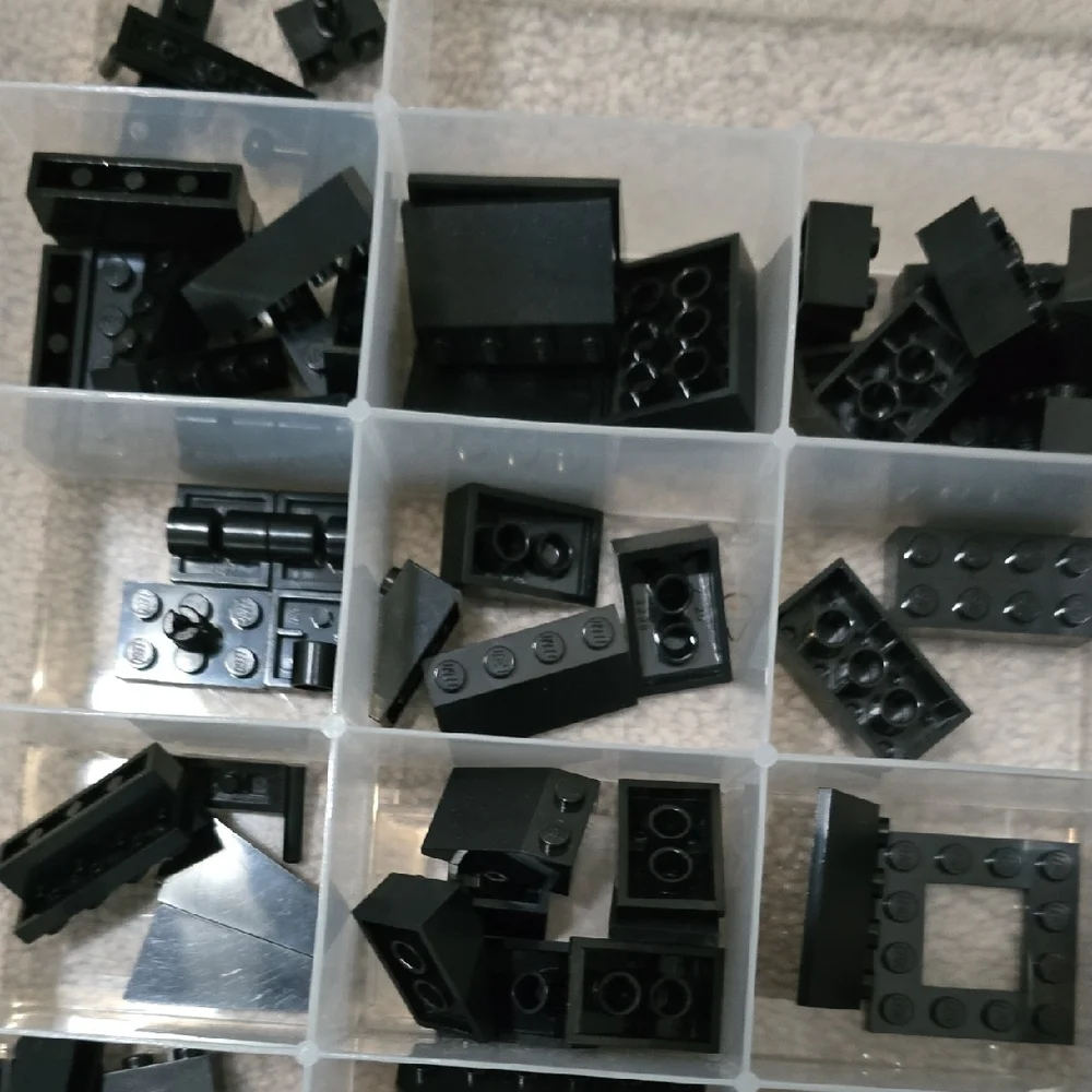 LEGO Bundle of Black Building Block Set with 2 Storage Containers